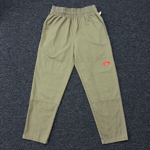 Cookman Chef Pants Olive Ripstop Double Knee Drawstring Waist Workwear Unisex M